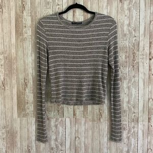 Brandy Melville Striped Marled Long Sleeve Shirt